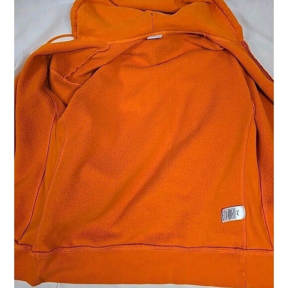 Aritzia Tna COZYAF FLEECE Full-Zip Sweatshirt Hoodie Orange Women’s Size 2 EUC - Picture 8 of 11